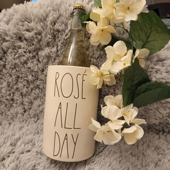 RAE DUNN "Rose All Day" Ceramic Ice Bucket - Picture 1 of 6